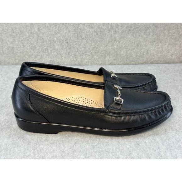 SAS Metro Loafers Black Leather Women's 7 Worn Once! - Picture 5 of 10
